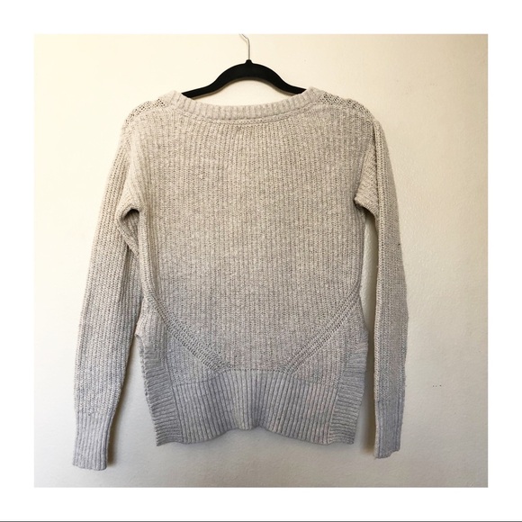 Toms Cream Knit Sweater with Gold Threading Accents Sparkle in Winter Cold - Picture 6 of 10
